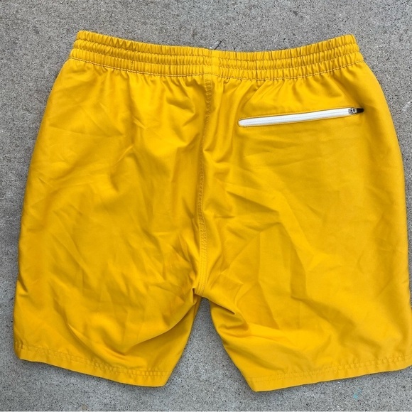 Men's Outerknown Shorts Yellow Swim Trunks NO SIZE Pockets Surf Beach Outdoor - Picture 9 of 15